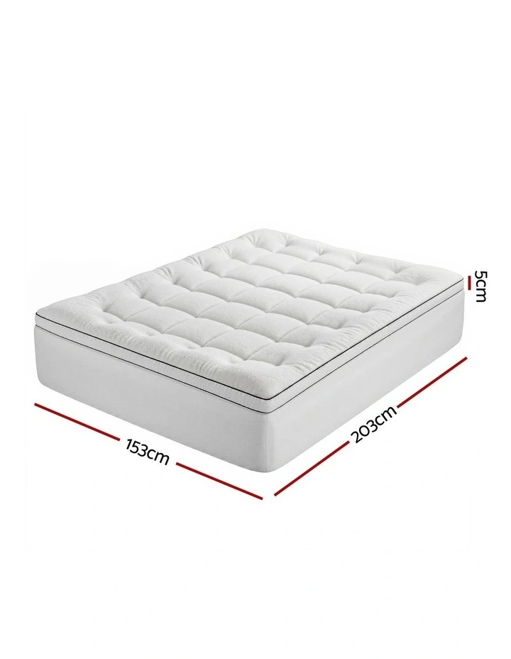 Giselle Bedding Queen Mattress Topper 5cm Coral Fleece image 2