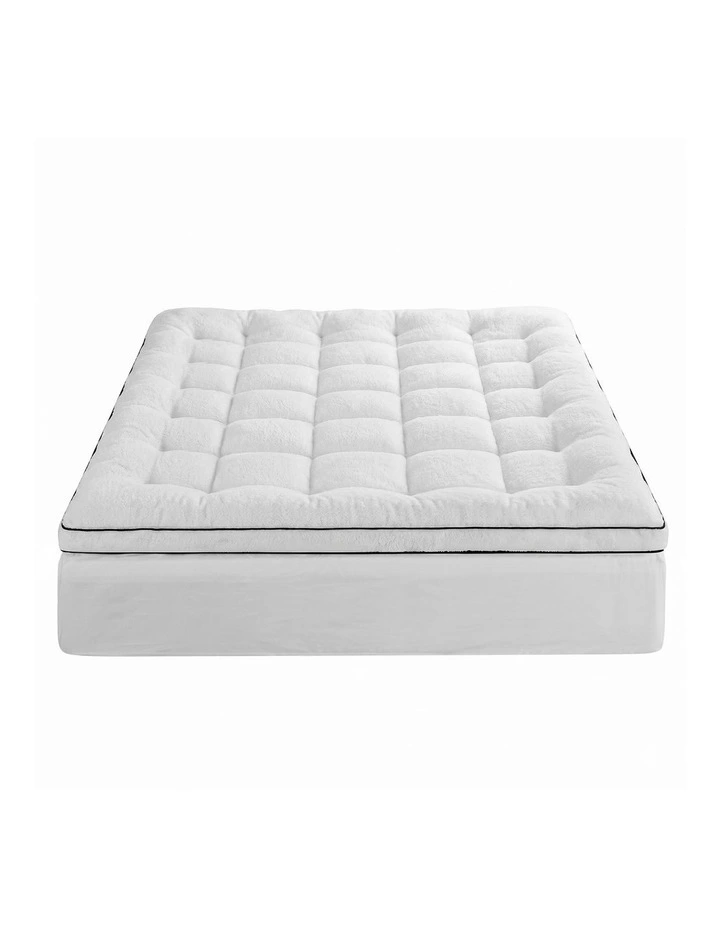 Giselle Bedding Queen Mattress Topper 5cm Coral Fleece image 3