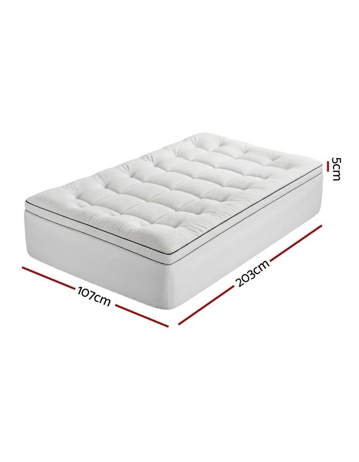 Giselle Bedding King Mattress Topper 5cm Coral Fleece image 2