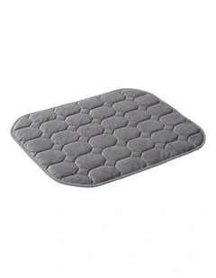 Giselle Weighted Lap Blanket 3.2KG Grey Crystal Velvet Quilted Glass Bead Fill for Sofa Office