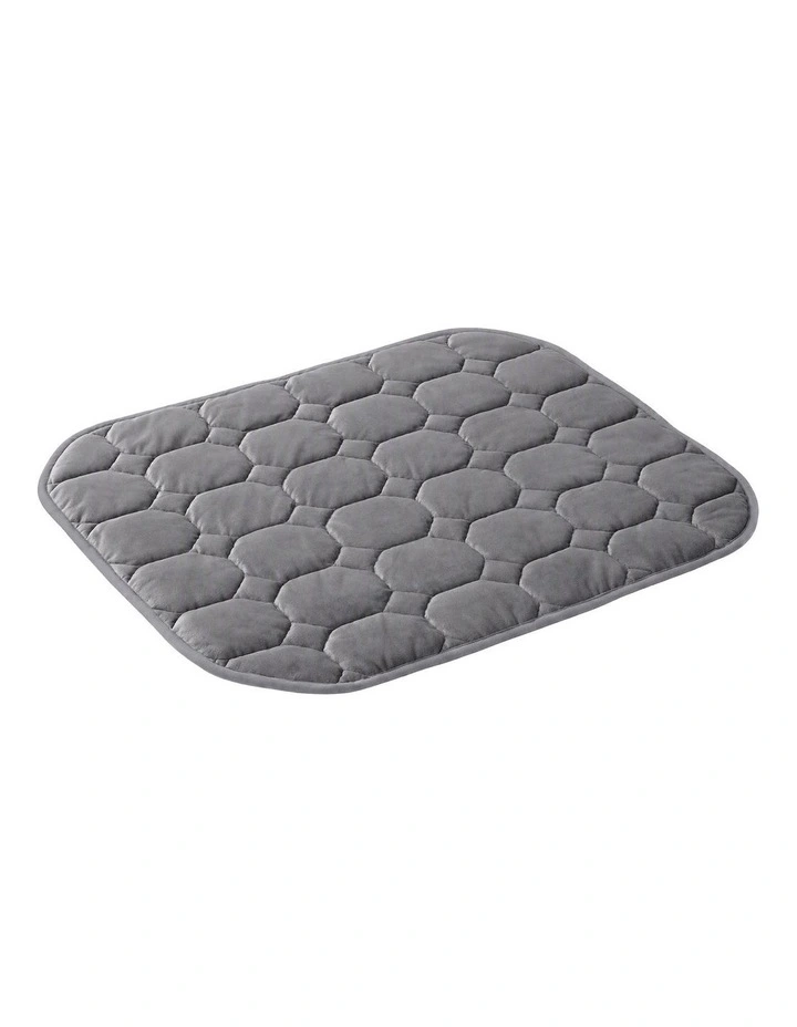 Giselle Weighted Lap Blanket 3.2KG Grey Crystal Velvet Quilted Glass Bead Fill for Sofa Office image 1
