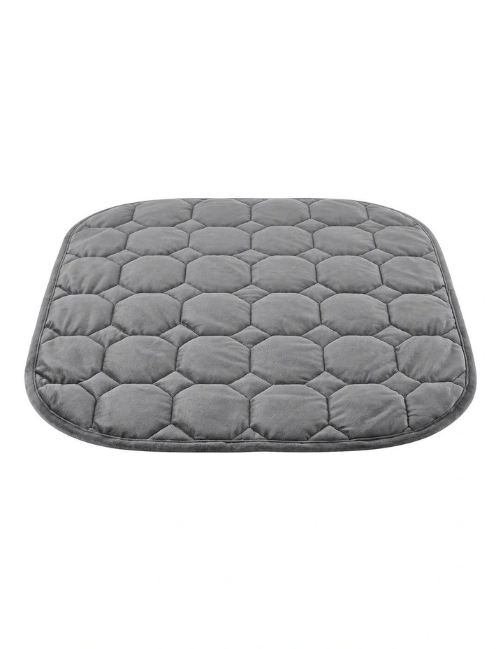 Giselle Weighted Lap Blanket 3.2KG Grey Crystal Velvet Quilted Glass Bead Fill for Sofa Office image 3