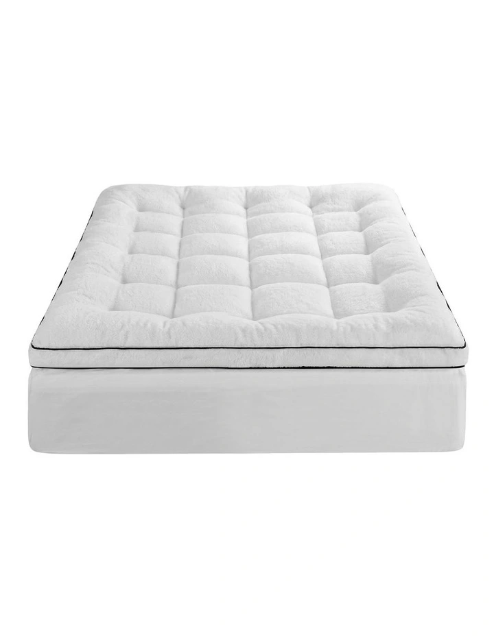 Giselle Bedding Double Mattress Topper 5cm Coral Fleece image 3