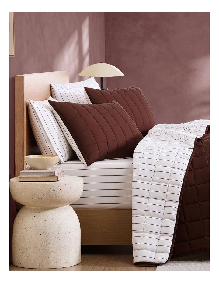 Chateau Reversible Coverlet Set In Mahogany image 2