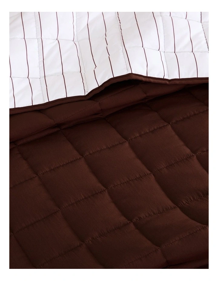 Chateau Reversible Coverlet Set In Mahogany image 3