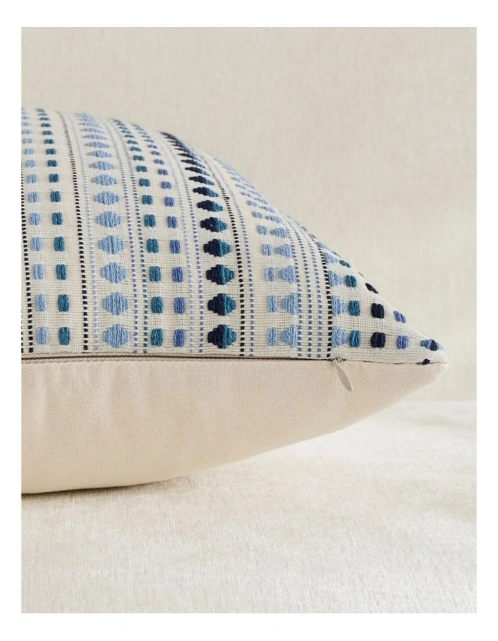 Bohemian Dot Woven Cushion Covers in Blue 2 Pack (30x50cm) image 3