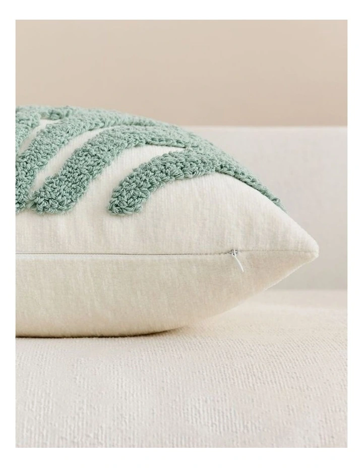 Tufted Leaf Cushion Covers in Seafoam 2 Pack (45x45cm) image 3