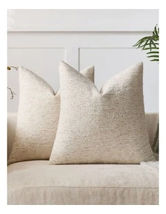 Speckled Boucle Cushion Covers in Oatmeal 2 Pack (45x45cm)