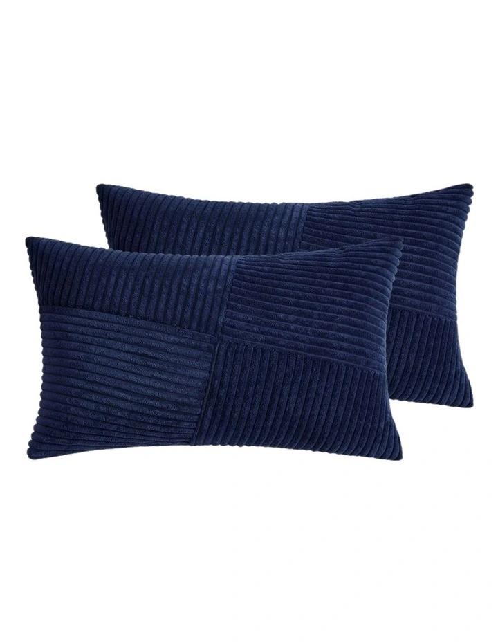 Windmill-Inspired Cushion Covers in Navy Blue 2 Pack (30x50cm) image 2