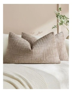 Chenille Textured Cushion Covers in Camel 2 Pack (30x50cm)