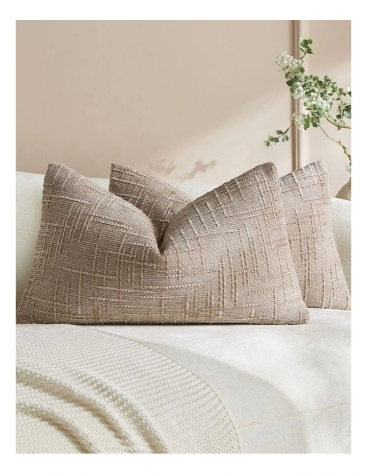 Chenille Textured Cushion Covers in Camel 2 Pack (30x50cm) image 1