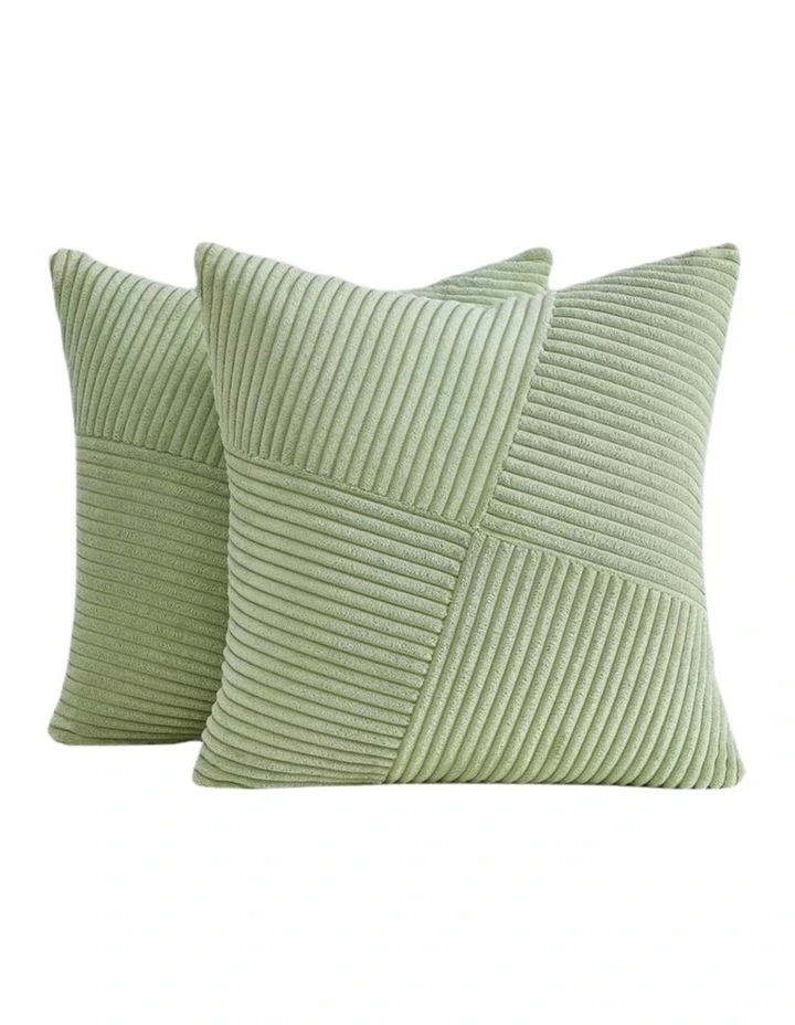 Windmill-Inspired Cushion Covers in Sage 2 Pack (45x45cm) image 2
