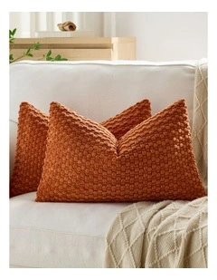 Bubble Corn Cushion Covers in Terracotta 2 Pack (30x50cm)