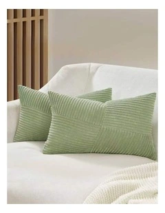 Windmill-Inspired Cushion Covers in Sage 2 Pack (30x50cm)