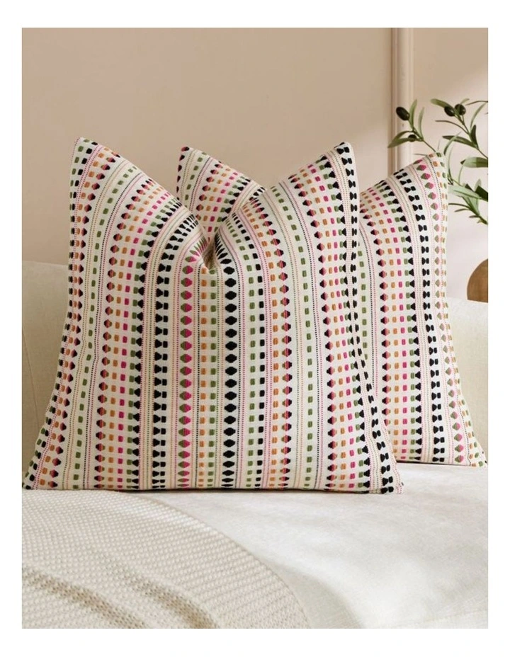 Bohemian Dot Woven Cushion Covers in Multi-colour 2 Pack (45x45cm) image 1