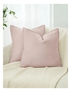 Linen-Cotton Cushion Covers in Pink 2 Pack (45x45cm)