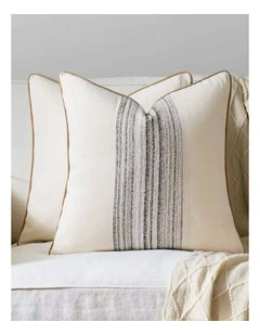 Wabi Stripe Cushion Covers in Oatmeal 2 Pack (45x45cm)