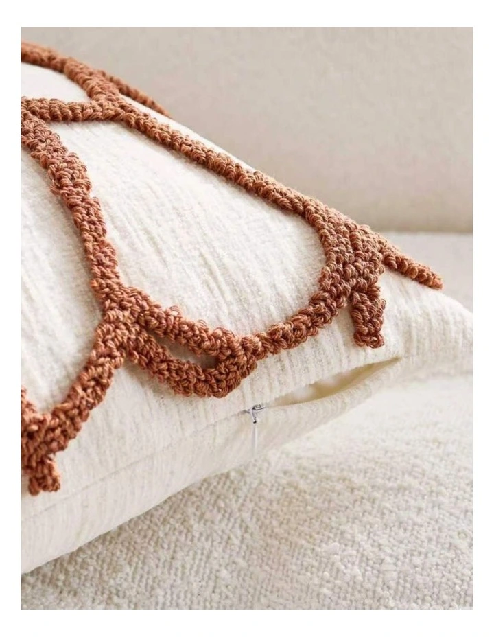Tufted Rose Cushion Covers in Terracotta 2 Pack (45x45cm) image 3