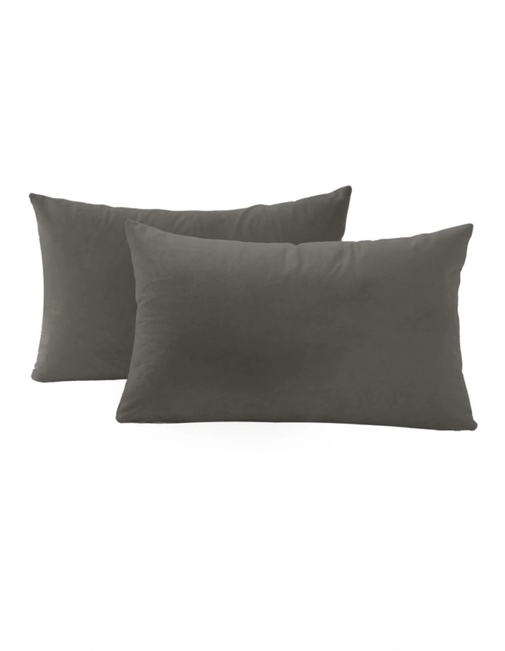 Velvet Cushion Covers in Dark Grey 2 Pack (30x50cm) image 1