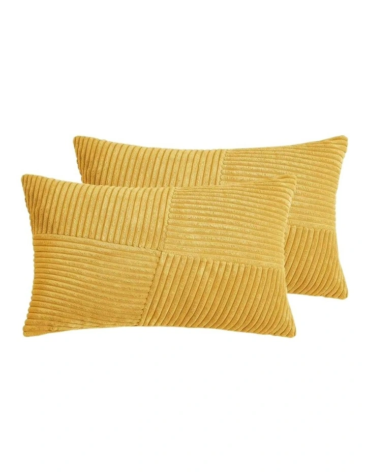 Windmill-Inspired Cushion Covers in Yellow 2 Pack (30x50cm) image 2