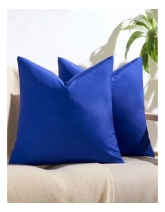 Outdoor Waterproof Cushion Covers in Royal Blue 2 Pack (45x45cm)
