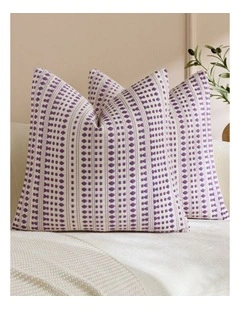 Bohemian Dot Woven Cushion Covers in Purple 2 Pack (45x45cm)