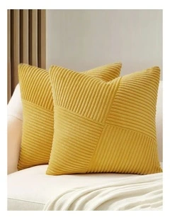Windmill-Inspired Cushion Covers in Yellow 2 Pack (45x45cm)