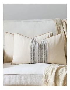 Wabi Stripe Cushion Covers in Oatmeal 2 Pack (30x50cm)