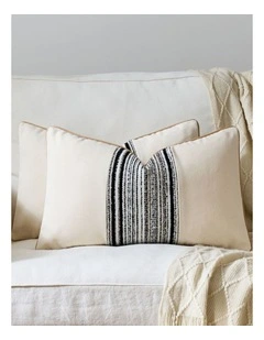 Wabi Stripe Cushion Covers in Black 2 Pack (30x50cm)