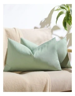 Outdoor Waterproof Cushion Covers in Sage Green 2 Pack (30x50cm)