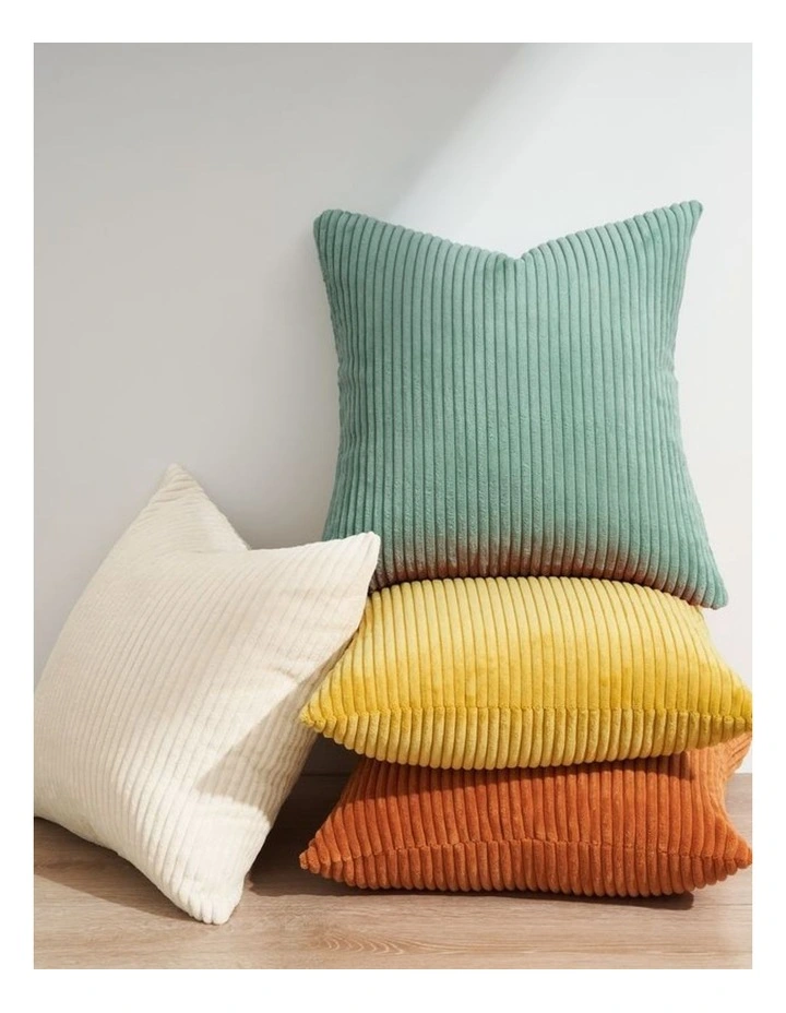Corduroy Velvet Cushion Covers in Rainbow Set of 4 (45x45cm) image 2