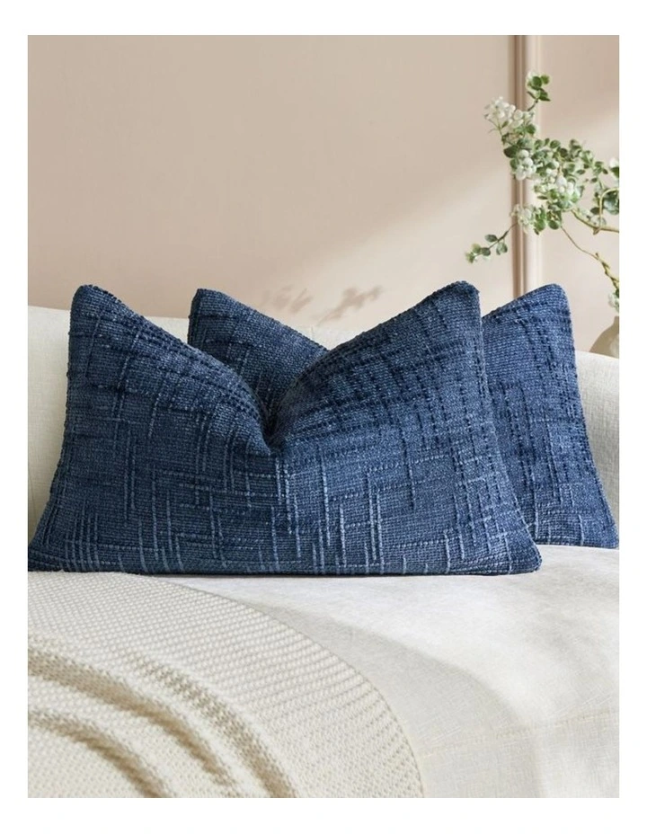Chenille Textured Cushion Covers in Denim 2 Pack (30x50cm) image 1