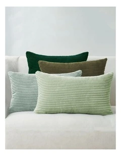 Corduroy Velvet Cushion Covers in Green Set of 4 (30x50cm)