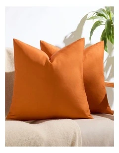 Outdoor Waterproof Cushion Covers in Orange 2 Pack (45x45cm)