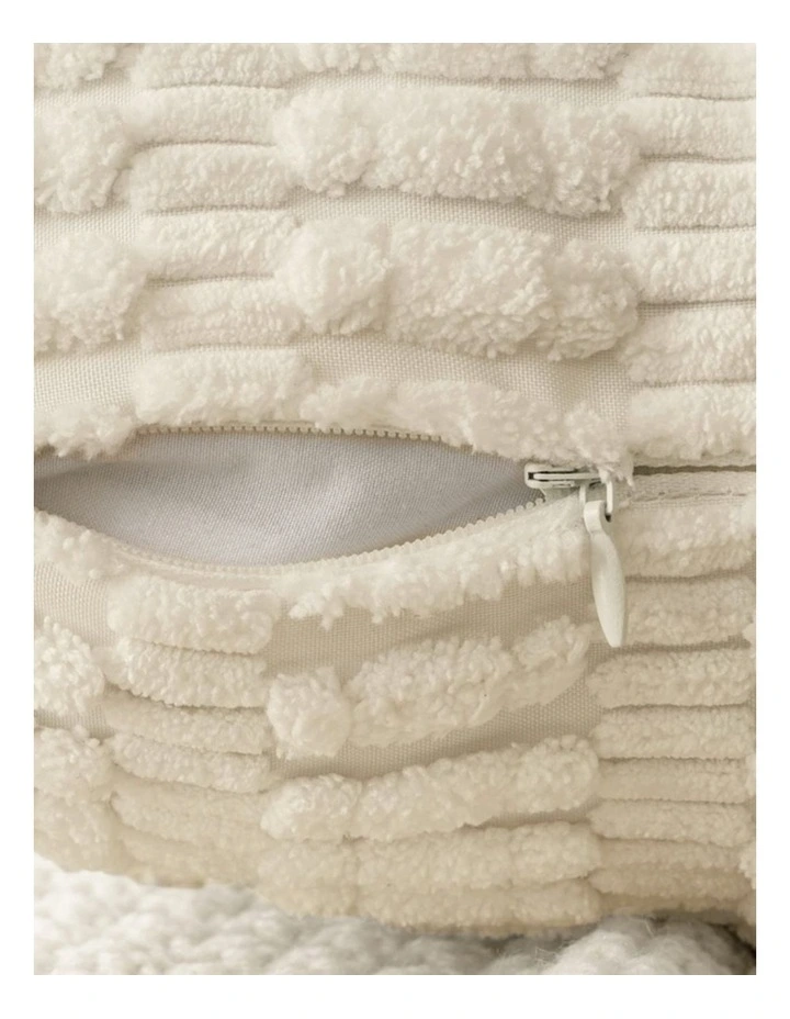 Boho Corduroy Cushion Covers in Cream 2 Pack (30x50cm) image 3