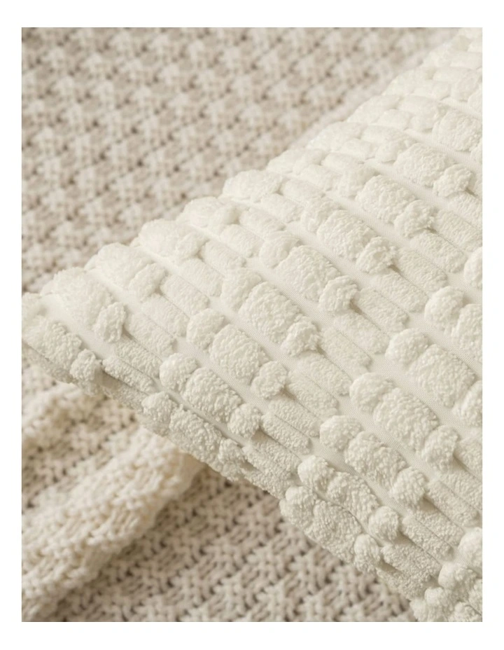 Boho Corduroy Cushion Covers in Cream 2 Pack (30x50cm) image 4