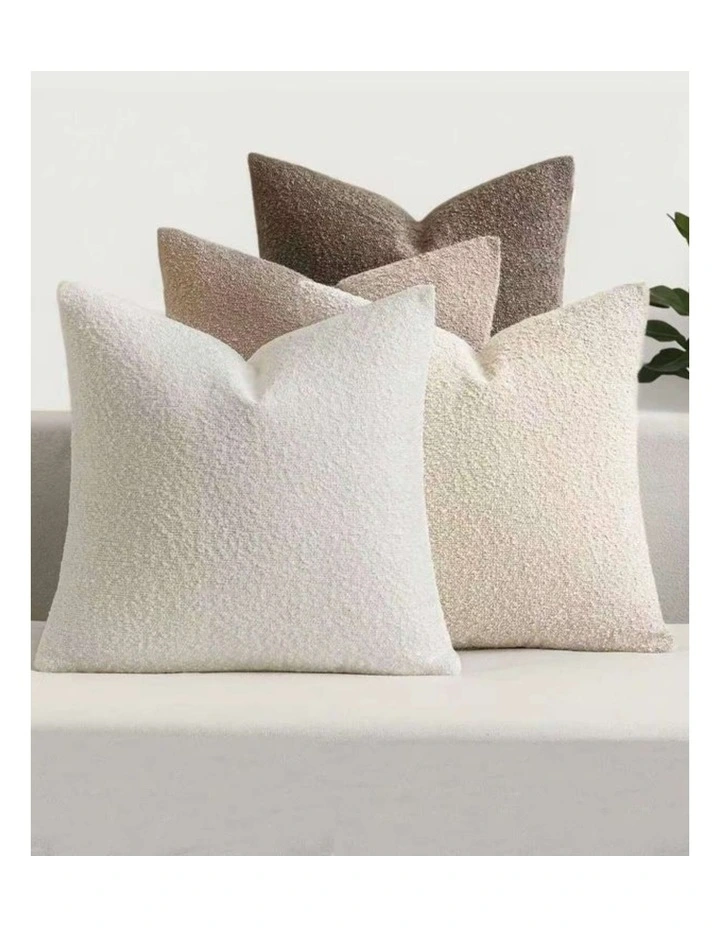 Boucle Cushion Covers in Natural 4 Pack (45x45cm) image 1