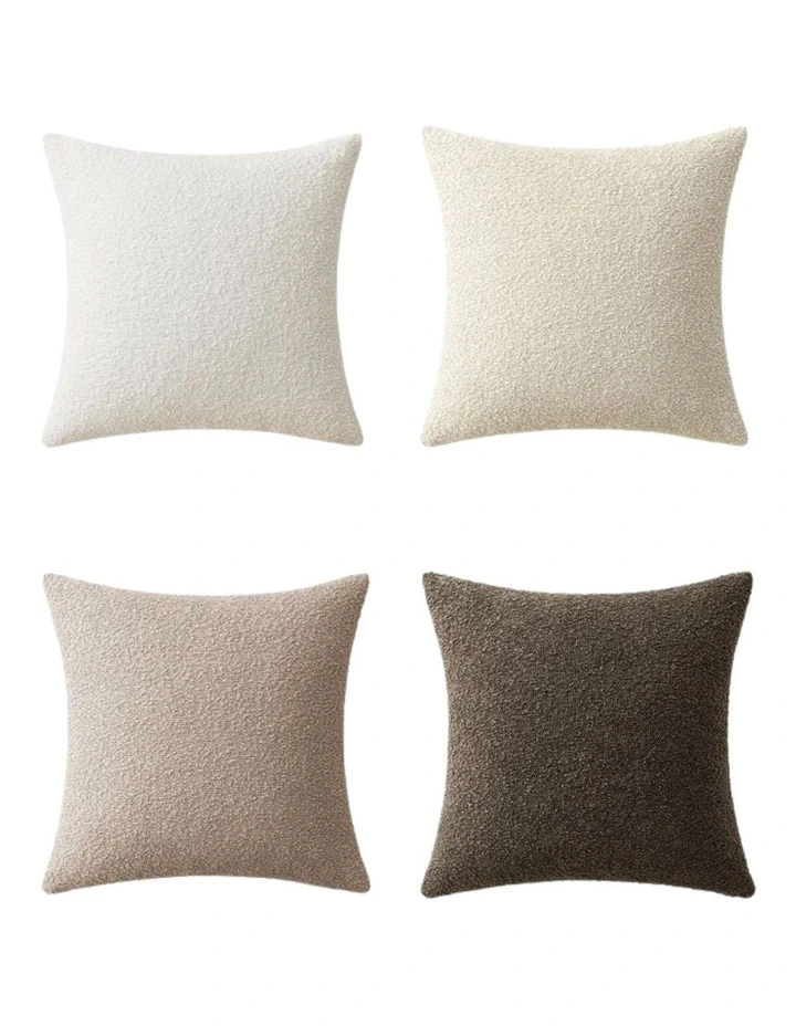 Boucle Cushion Covers in Natural 4 Pack (45x45cm) image 3