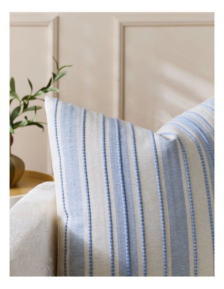 Heritage Linear Woven Cushion Covers in Sky 2 Pack (30x50cm) image 2