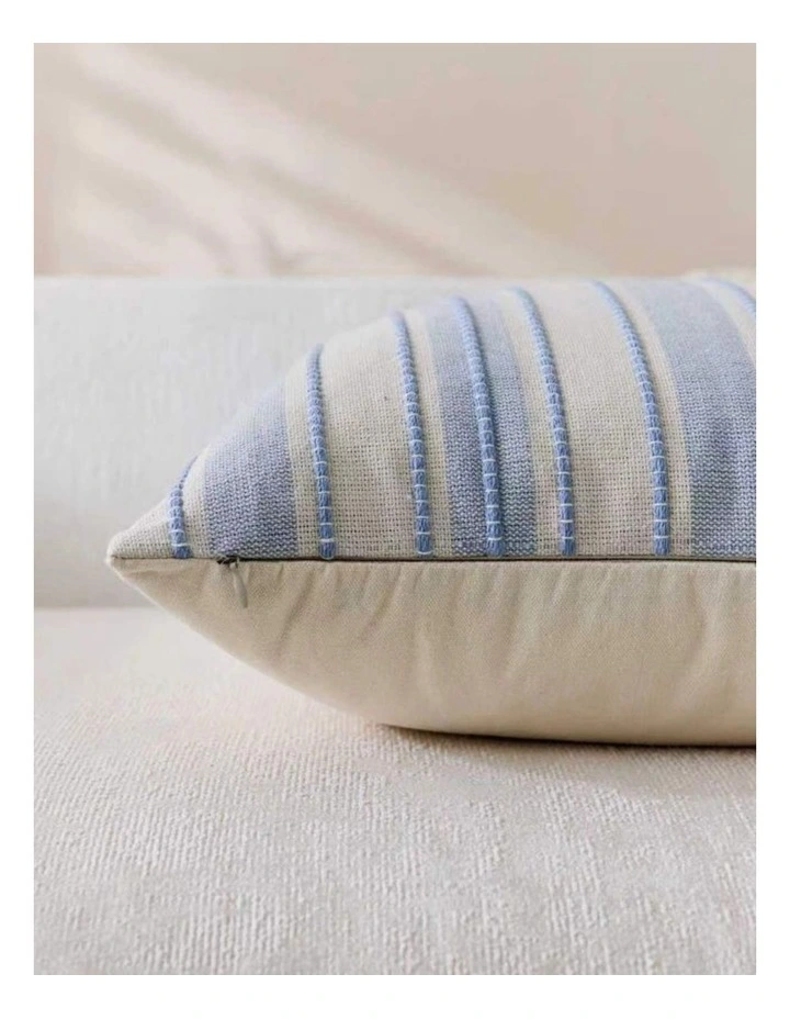 Heritage Linear Woven Cushion Covers in Sky 2 Pack (30x50cm) image 3