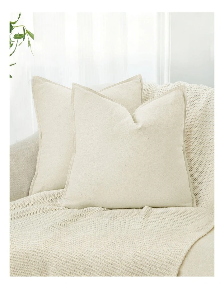 Linen-Cotton Cushion Covers in Linen 2 Pack (45x45cm) image 1