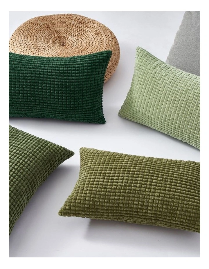 Corn Grain Cushion Covers in Green 4 Pack (30x50cm) image 2