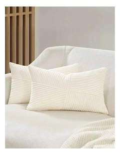 Windmill-Inspired Cushion Covers in Snow 2 Pack (30x50cm)