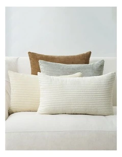 Corduroy Velvet Cushion Covers in Beige Set of 4 (30x50cm)