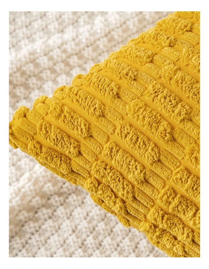 Boho Corduroy Cushion Covers in Mustard 2 Pack (30x50cm) image 4