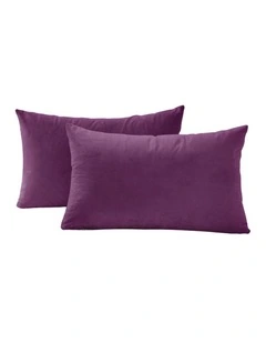 Velvet Cushion Covers in Plum 2 Pack (30x50cm)