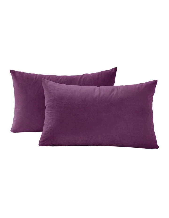 Velvet Cushion Covers in Plum 2 Pack (30x50cm) image 1