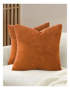 Windmill-Inspired Cushion Covers in Terracotta 2 Pack (45x45cm)