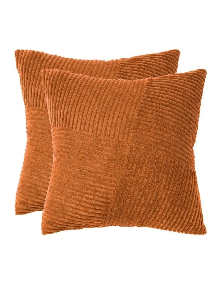 Windmill-Inspired Cushion Covers in Terracotta 2 Pack (45x45cm) image 2