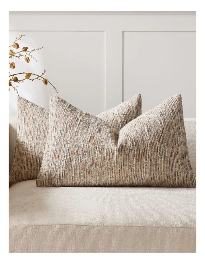 Speckled Boucle Cushion Covers in Natural 2 Pack (30x50cm) image 1